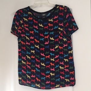 Anthropologie Maeve animal blouse